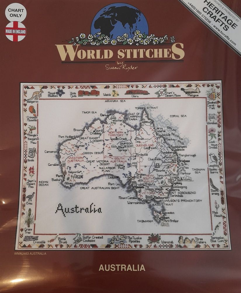 Australia - Map Cross Stitch CHART ONLY