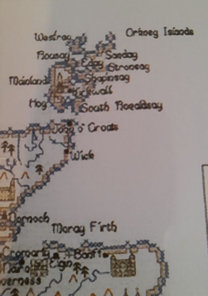 Scotland - Map Cross Stitch CHART ONLY