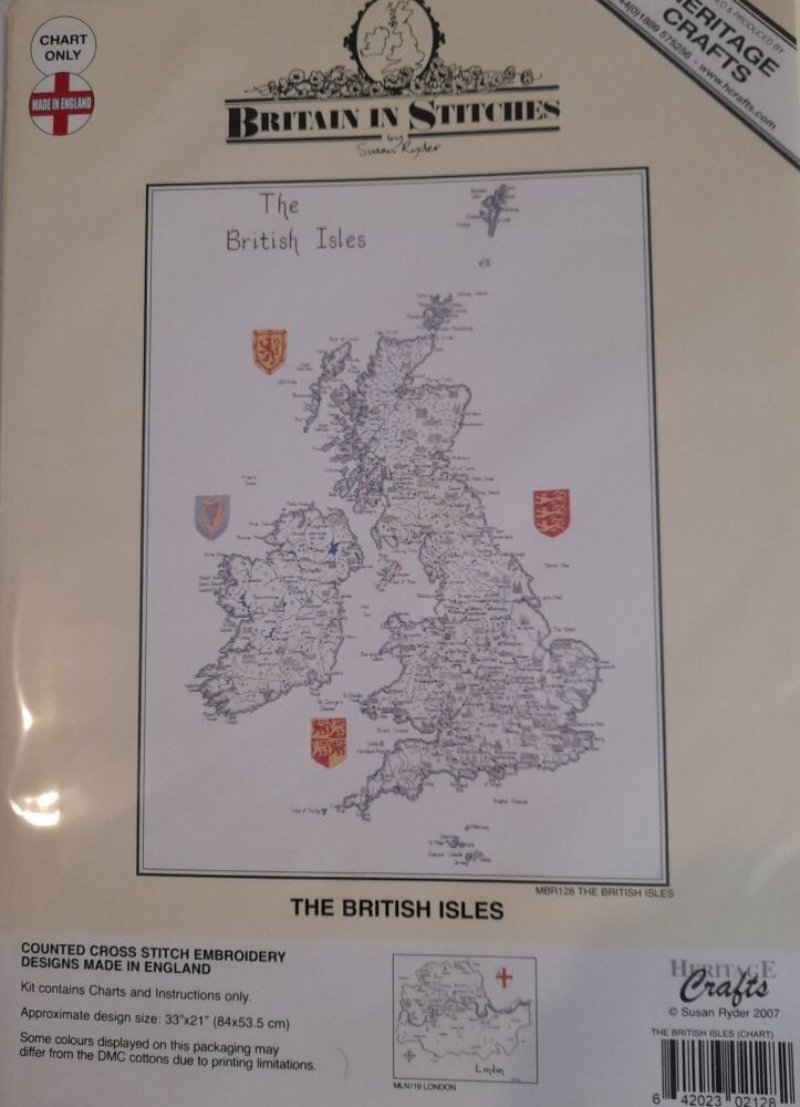 British Isles - Cross Stitch CHART ONLY