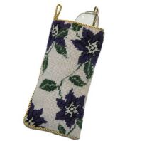 Purple Clematis Glasses/Spectacle Case Tapestry Kit