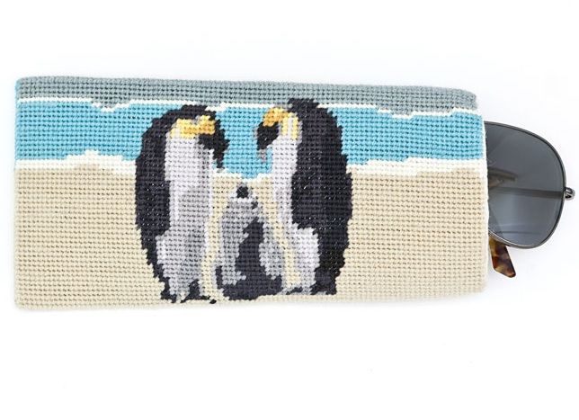 King  Penguins Glasses/Spectacle Case Tapestry Kit