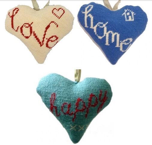 Three Tapestry Lavender Heart  Kits