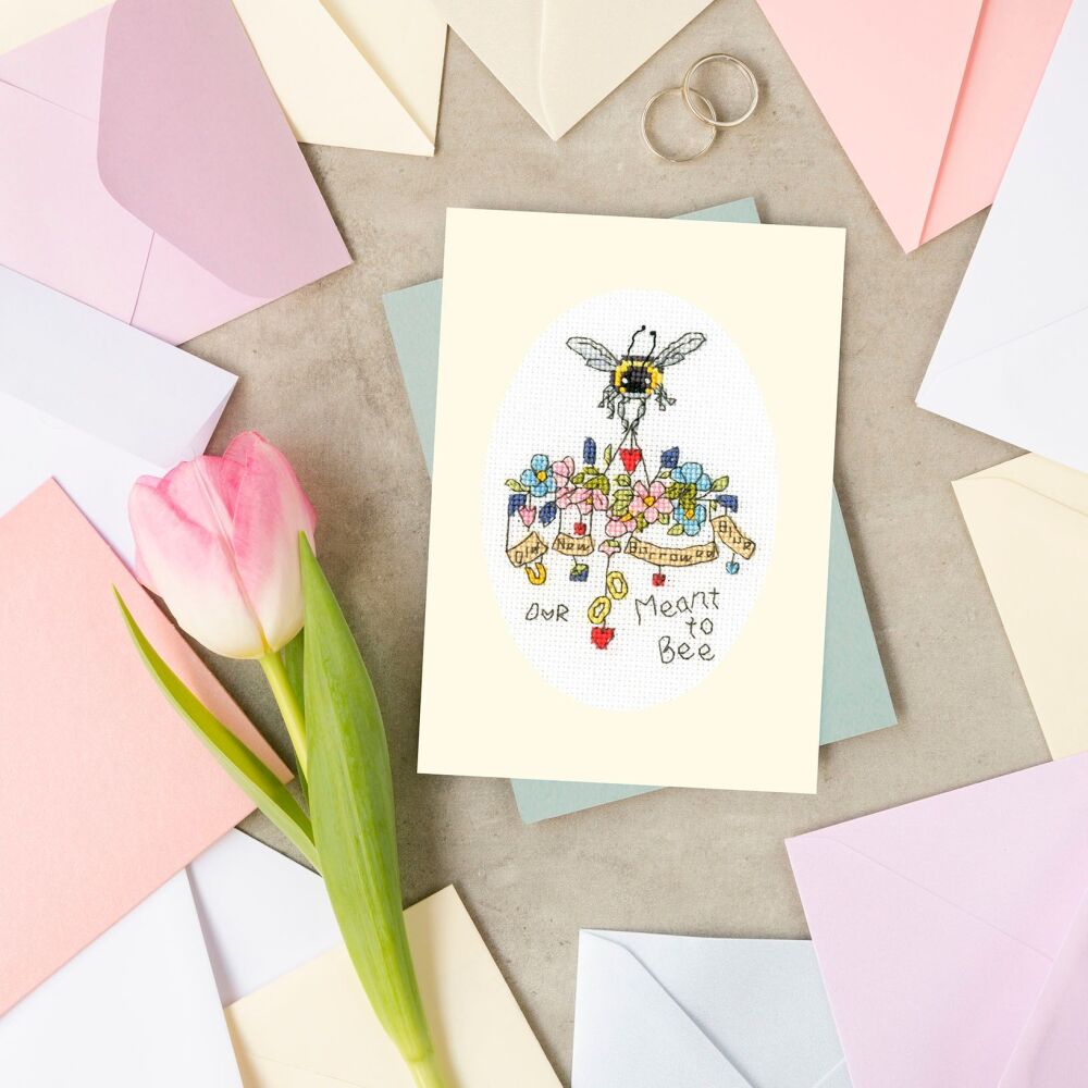 Meant to Bee Cross Stitch Card (Wedding) - Bothy Threads