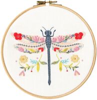 Pollen Dragonfly Embroidery (includes hoop) - Bothy Threads