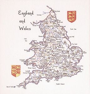 England and Wales - Cross Stitch CHART ONLY