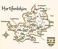 Hertfordshire - Map Cross Stitch CHART ONLY