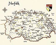Norfolk - Map Cross Stitch CHART ONLY