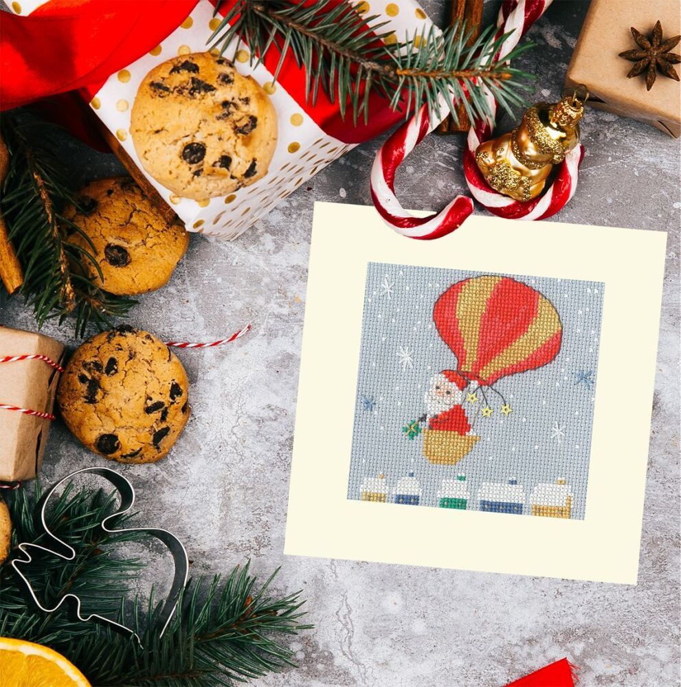 Delivery by Balloon Christmas Card