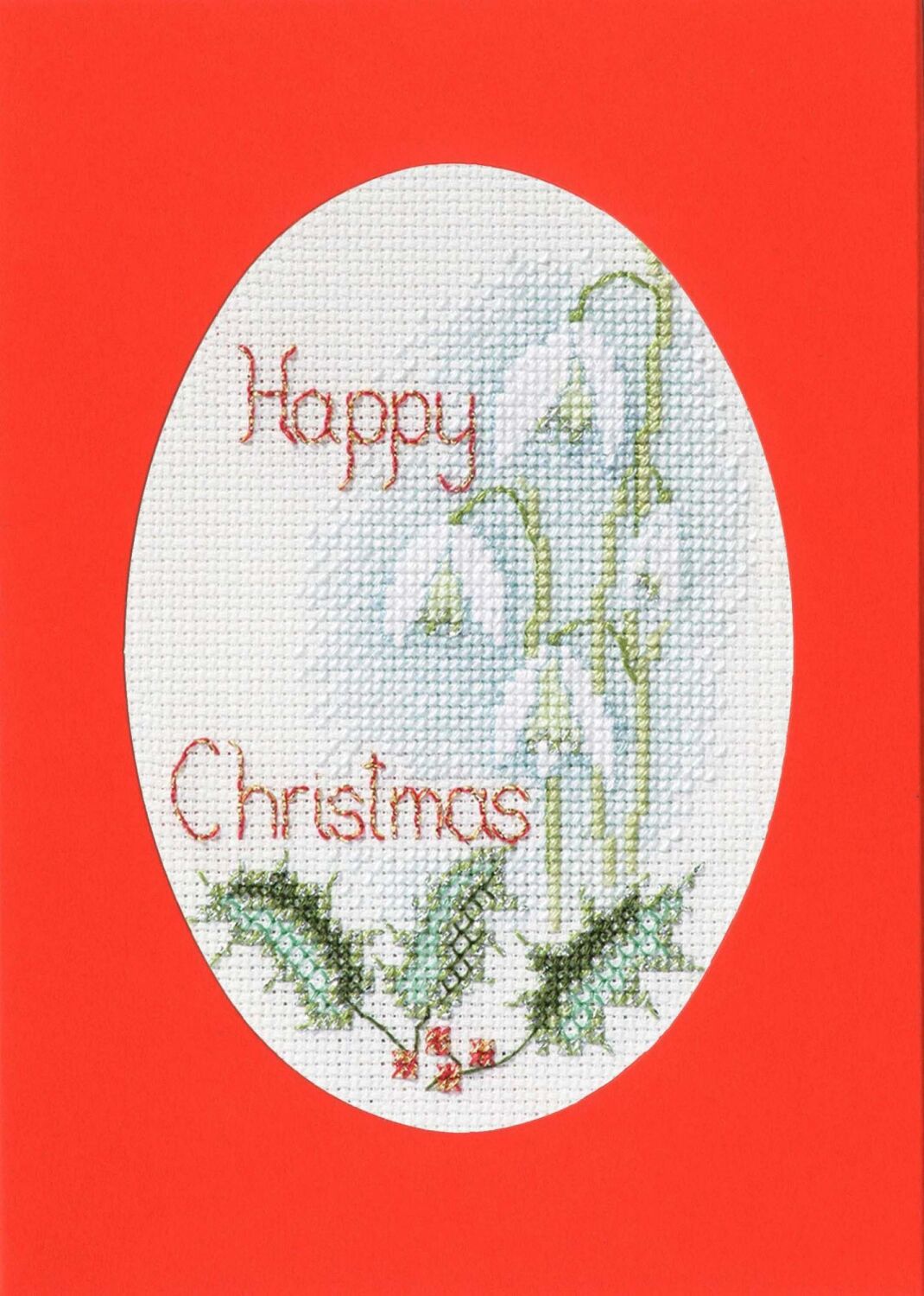 Snowdrops Cross Stitch - Christmas Card