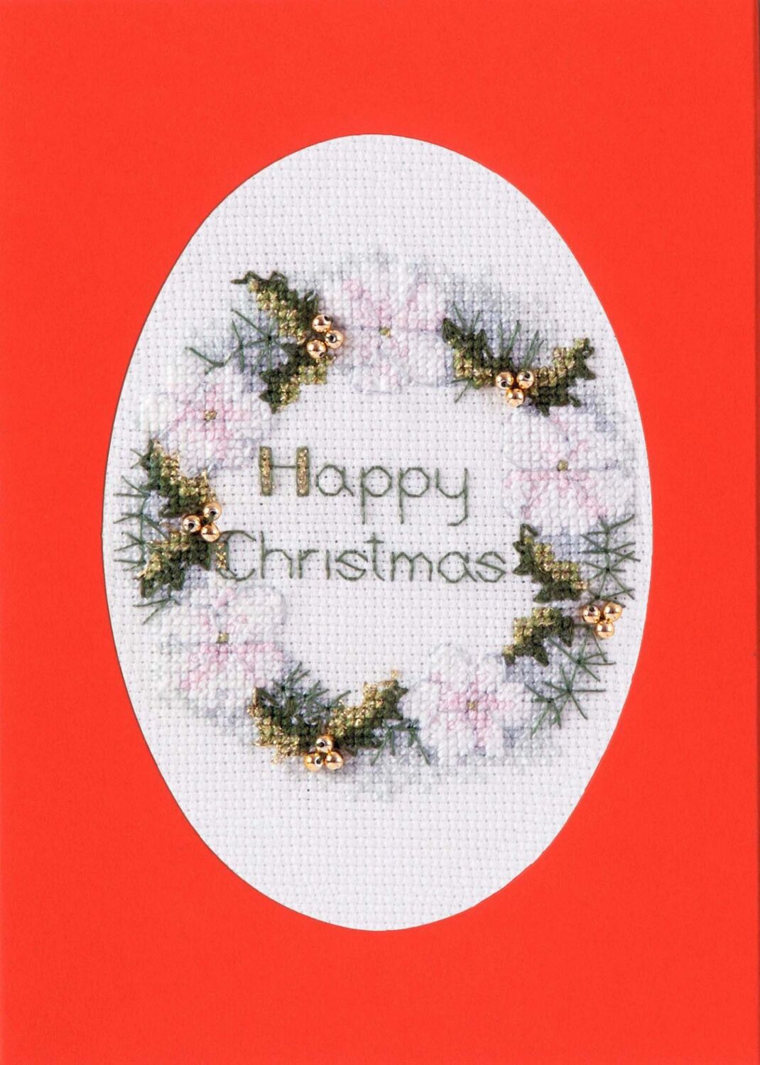 Golden Wreath - Christmas Card