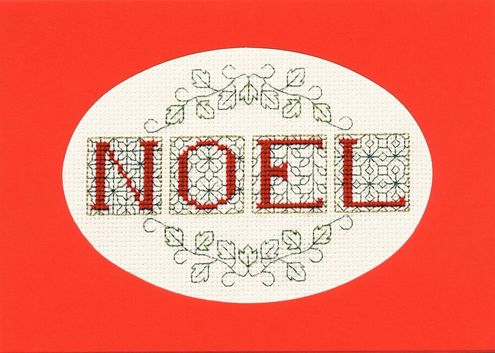 Noel - Christmas Cross Stitch Card