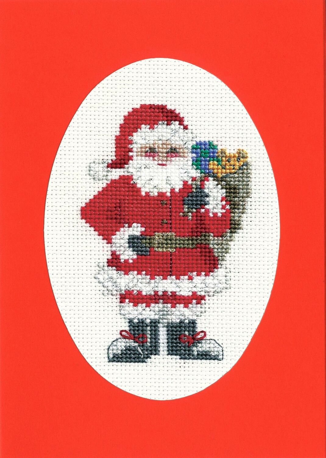 Santa's Sack - Christmas Cross Stitch  Card