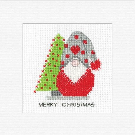 Christmas Tree Gonk Cross Stitch Card Kit