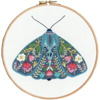 Pollen Moth Embroidery (includes hoop) - Bothy Threads