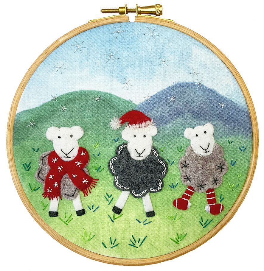 Woolly Jumpers Felt Embroidery (includes hoop).