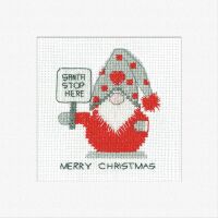 Santa Stop Here Gonk Cross Stitch Card Kit