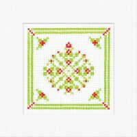 Xmas Bauble - Filigree Holly Cross Stitch Card Kit