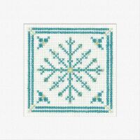 Xmas Snowflake - Filigree Teal Cross Stitch Card Kit