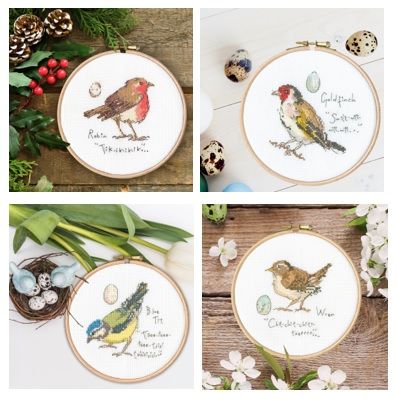 Four Little Birds  -  Madeleine Floyd Cross Stitch