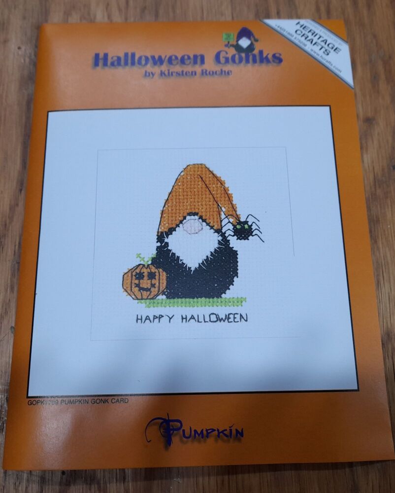 Pumpkin Halloween Cross Stitch Card Kit