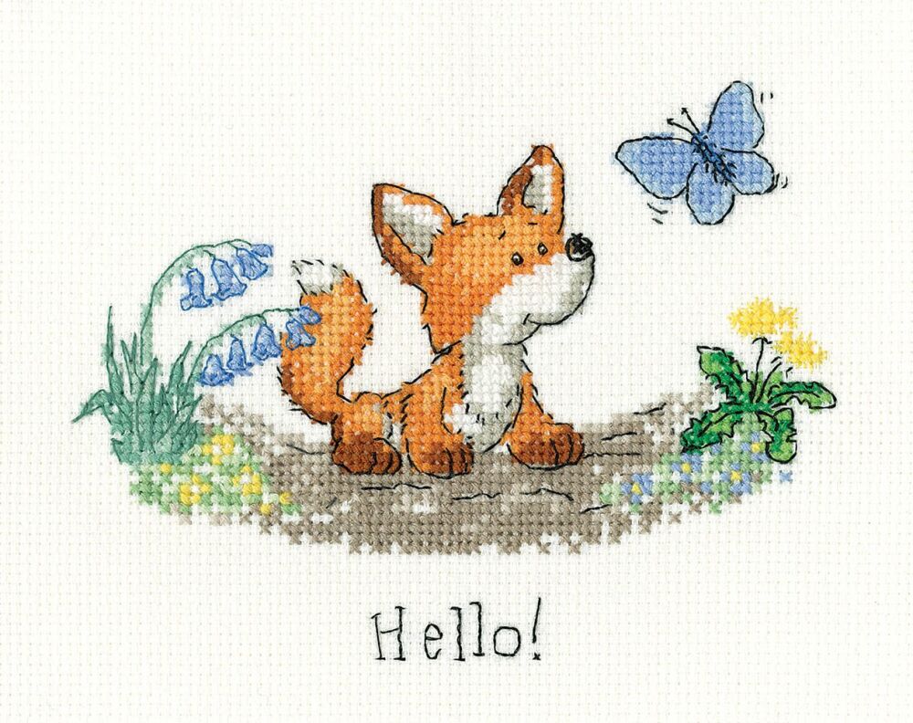 Hello - Fox Cross Stitch - Peter Underhill