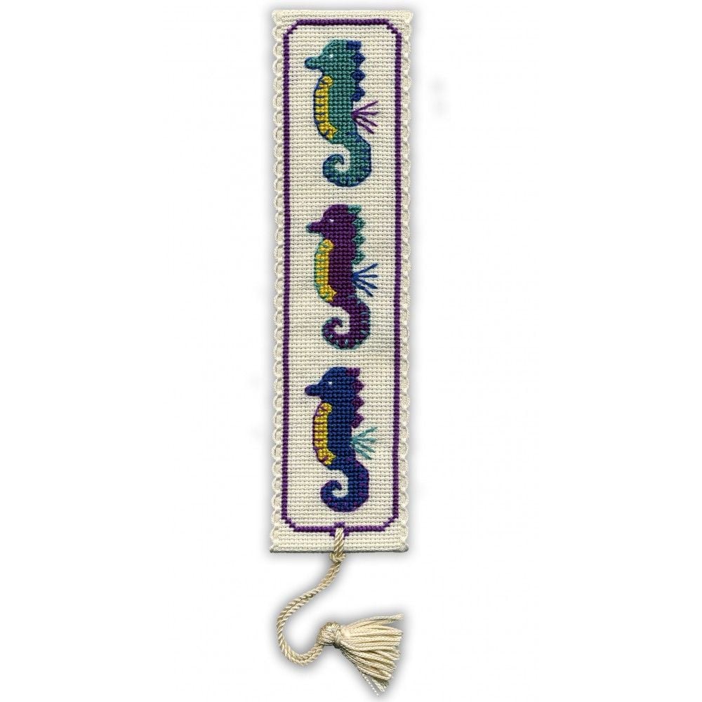 Seahorses Bookmark Cross Stitch