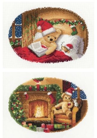 Bedtime Story & Night Before Christmas - John Clayton Cross Stitch