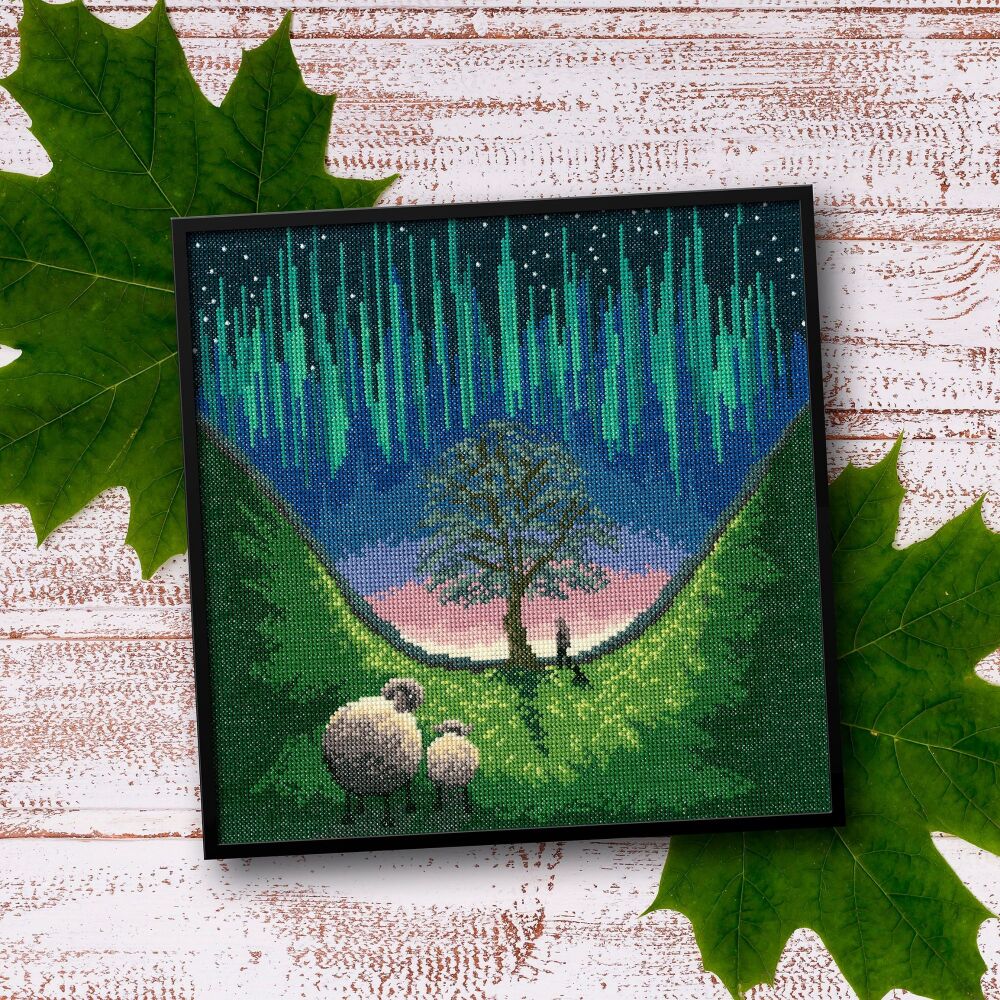 The Sycamore Gap Tree - Lucy Pittaway Cross Stitch