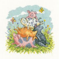 Higgledy Piggledy - Pig Cross Stitch - Heritage Crafts