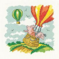 Pigs Might Fly - Pig Cross Stitch - Heritage Crafts