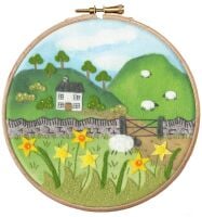 Host of Golden Daffodils Felt Embroidery (includes hoop).