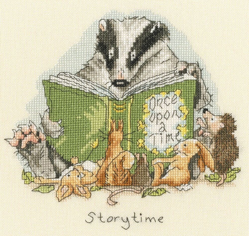 Storytime - Badger Cross Stitch - Bothy Threads