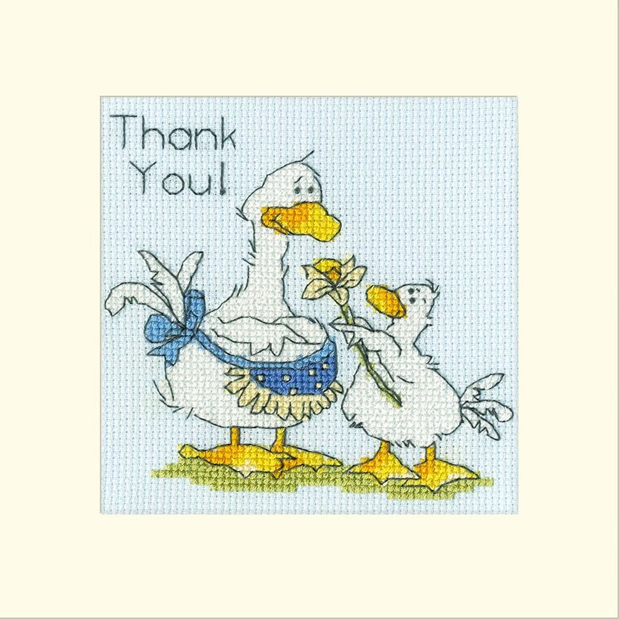 Thank You ! Cross Stitch Card - Bothy Threads