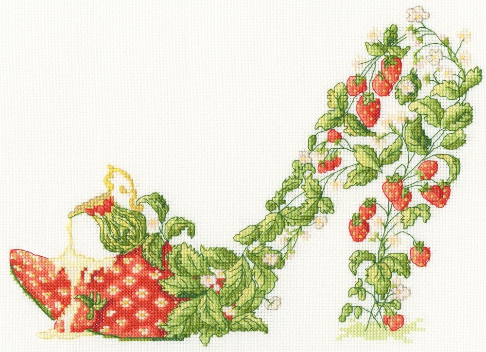 Strawberries and Cream - Sally King Cross Stitch
