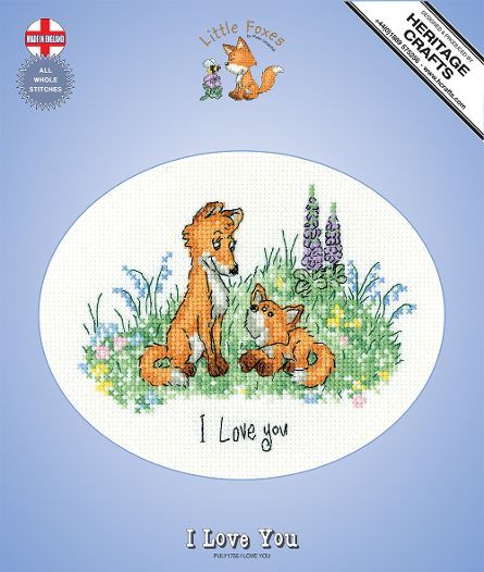 I Love You - Fox Cross Stitch - Peter Underhill