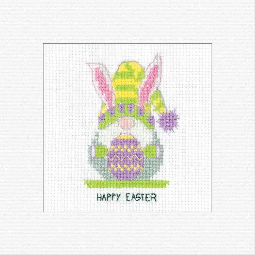 Gonk Easter Bunny Cross Stitch Card Kit