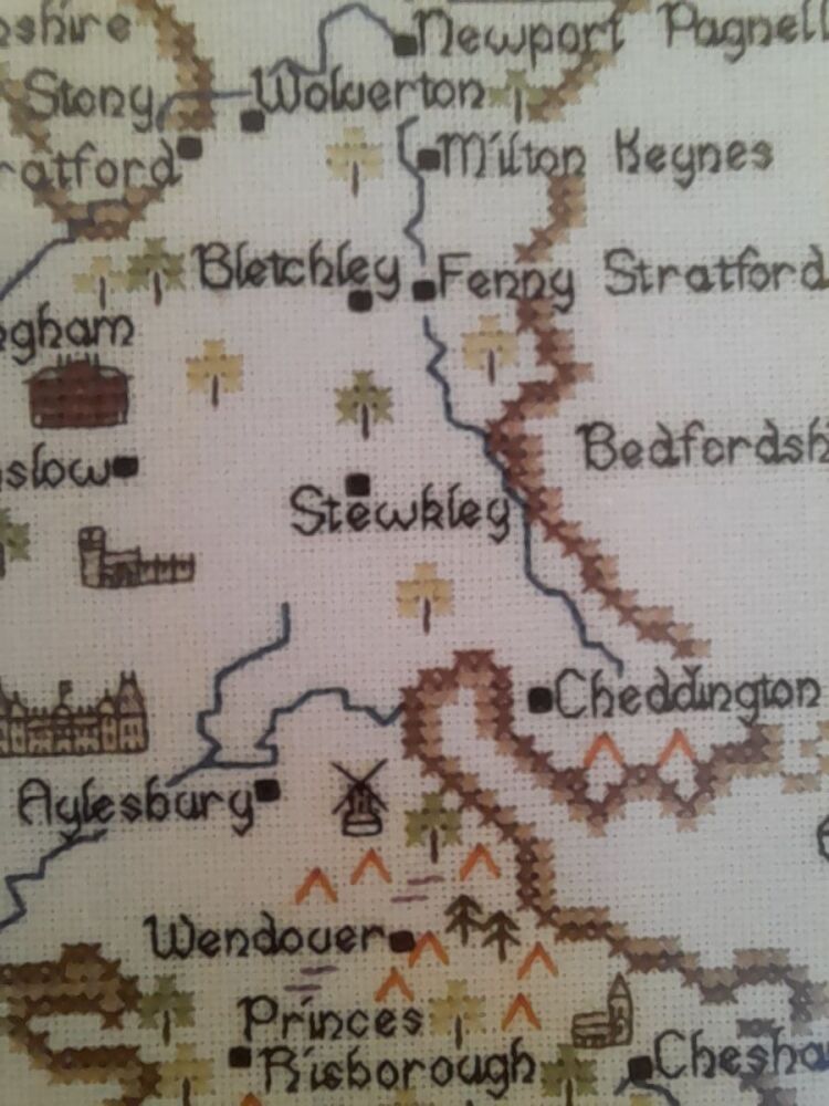 Buckinghamshire - Map Cross Stitch CHART ONLY