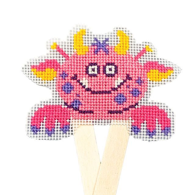 Mini Monster Peggy Cross Stitch Bookmark - Ages 6-10