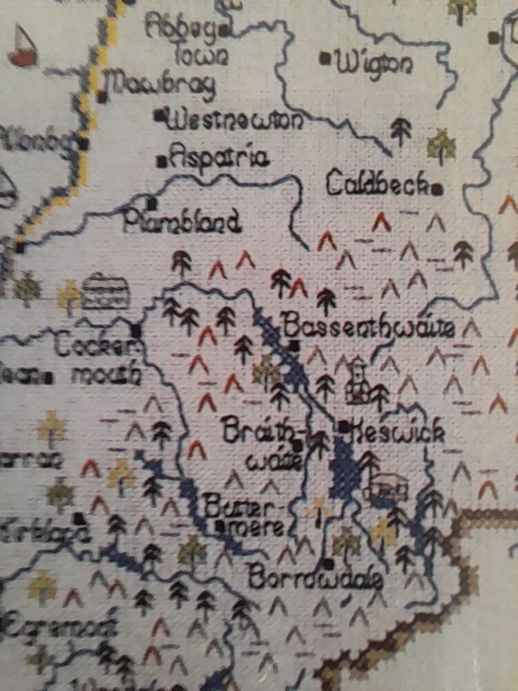 Cumberland - Map Cross Stitch CHART ONLY