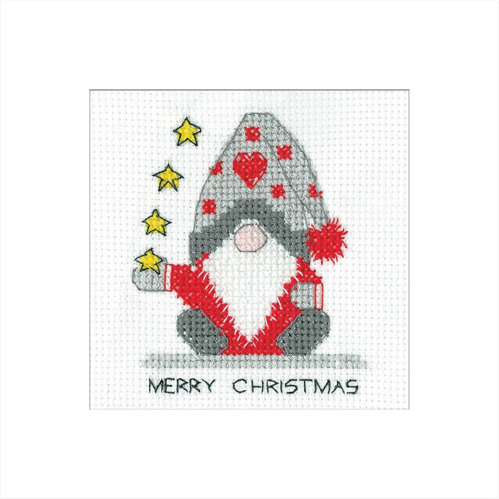 Christmas Stars - Gonk Cross Stitch Card Kit