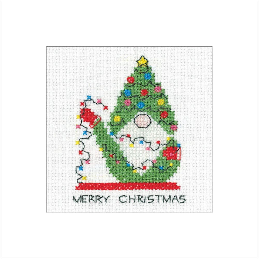 Christmas Lights - Gonk Cross Stitch Card Kit