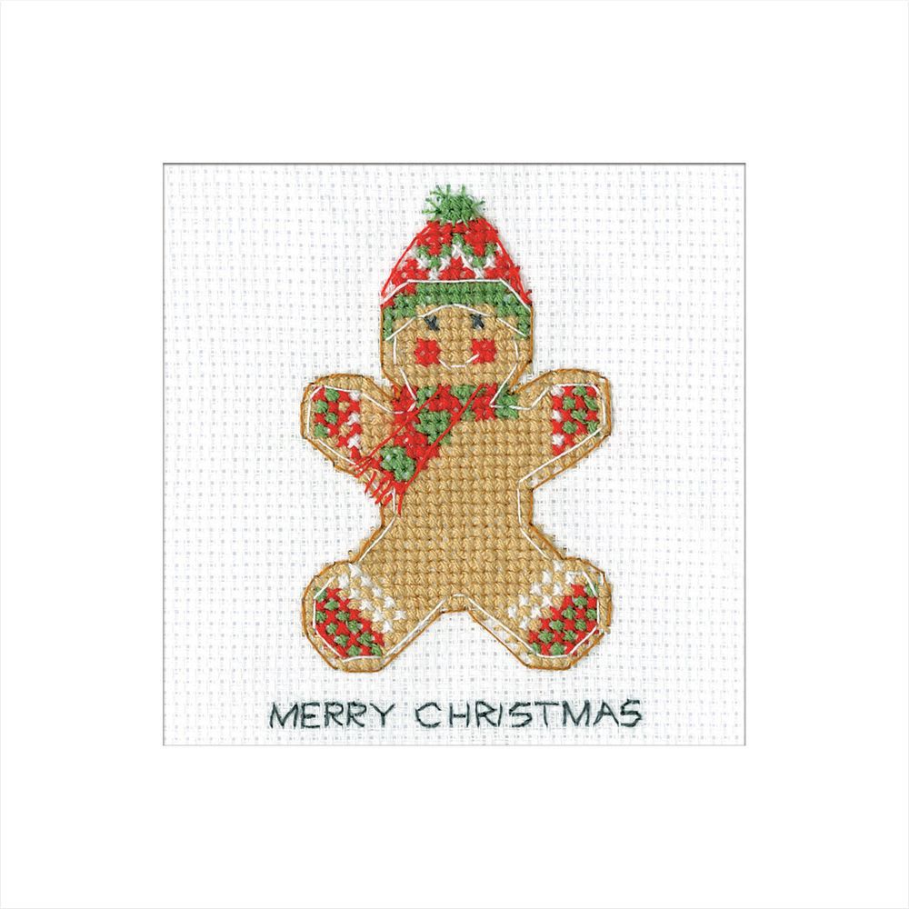 Gingerbread - Winter Hat Cross Stitch Card Kit