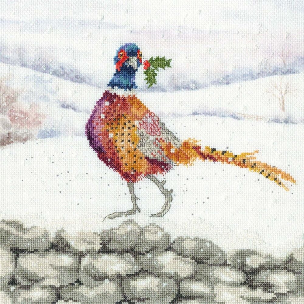 A Festive Flourish Pheasant - Hannah Dale Cross Stitch