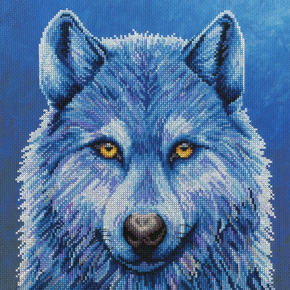 Mystique Wolf Cross Stitch