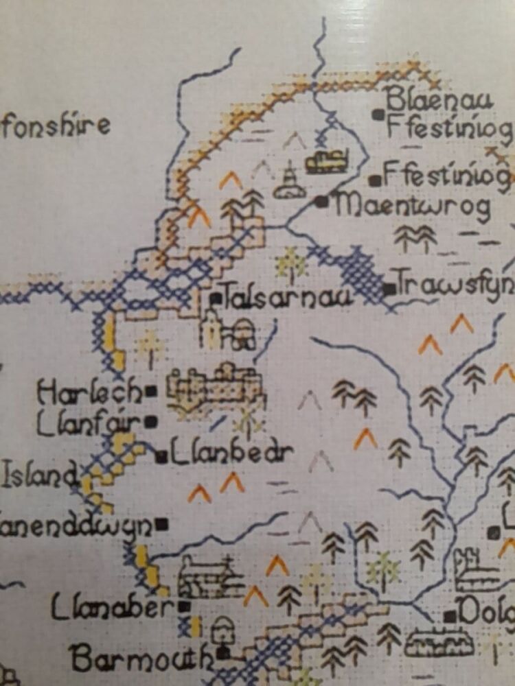 Merionethshire - Map Cross Stitch CHART ONLY