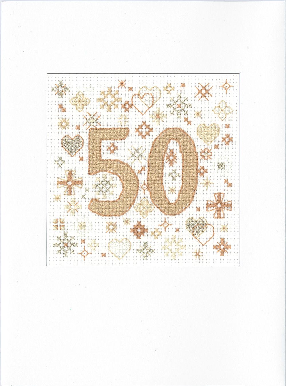 <!-- 026 -->50th Cross Stitch Card Kit - Heritage Crafts