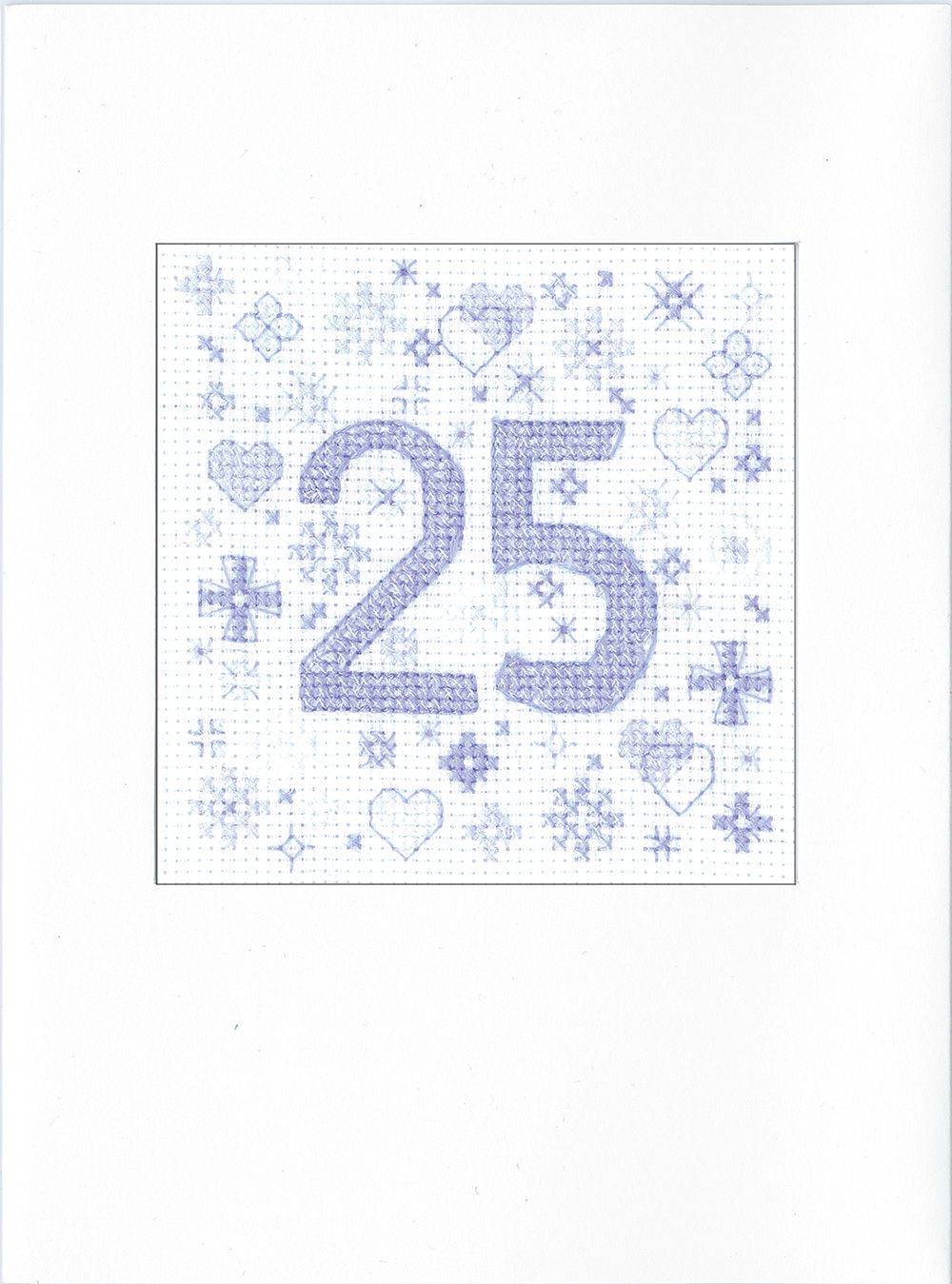 <!-- 022 -->25th Cross Stitch Card Kit - Heritage Crafts