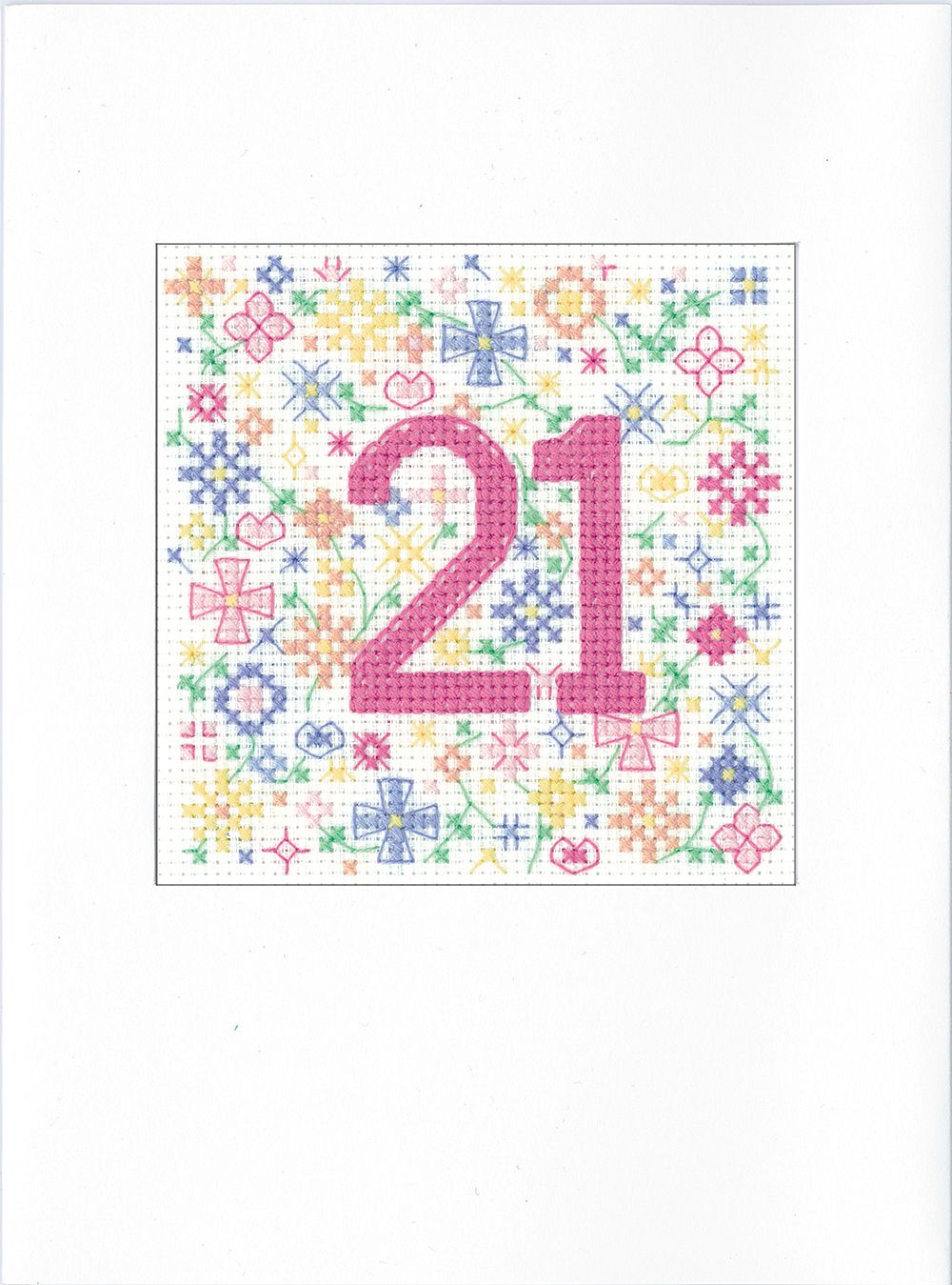 21st Cross Stitch Card Kit - Heritage Crafts