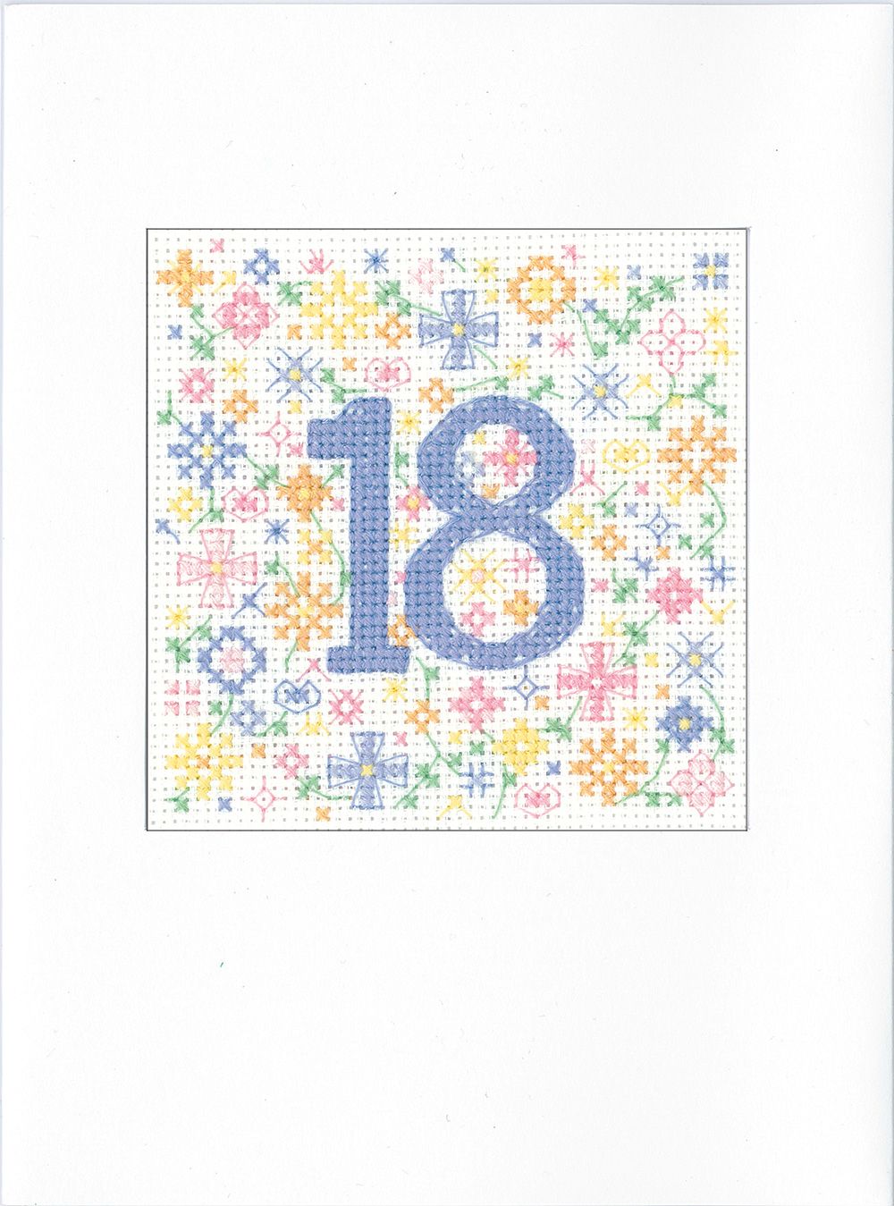 18th Cross Stitch Card Kit - Heritage Crafts