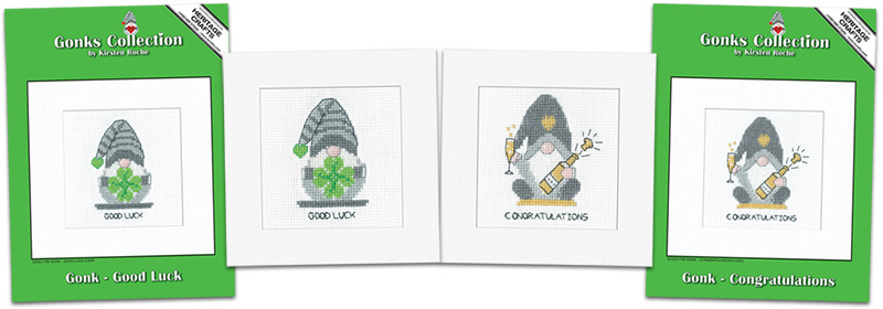 Gonk Cross Stitch Cards